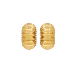 NWT Heaven Mayhem Husk Gold Earrings